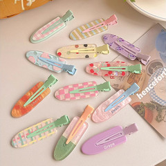 12 Pieces of Multi-Color Colorful Hair Clips with Side Bangs, Duckbill Clips for