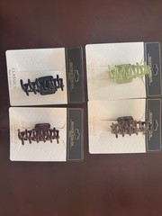 Lot Of 4 The French Atelier Cellulose Acetate Yoga Claw Clips Hair Accessories