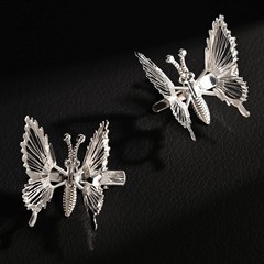 DEEKA 12 PCS 3D Moving Butterfly Hair Clips 1 Count (Pack of 12), Silver