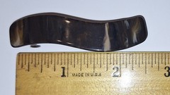 vintage Taiwan faux tortoise shell barrettes pair 2.5-inch wavy bar shape