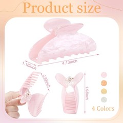 HairChrysm 4.2 Inch 1 Count (Pack of 4), white,champagne,blonde,light pink