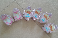 Lot 6 CLAIRE’S Holiday Glitter Mini Fairy Ice Cream King Hair Clips Barrettes