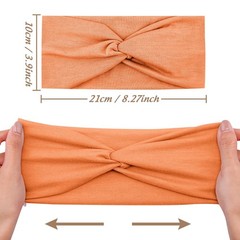 21 Pieces Twist Headbands for Non-Slip Twisted Turban Stretchy Elastic Colorf…