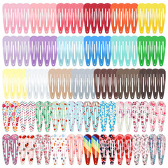 120 Pcs 40 Colors Metal Snap Hair Clips, 2 Inch Hair Barrettes Hair Accessories