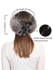 Faux Fur Headband for Women Winter Earwarmer Earmuff with Elastic Multicoloured