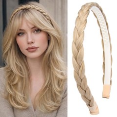 Headband Synthetic Hair Plaited Headband Braid Braided With Teeth Honey Blonde