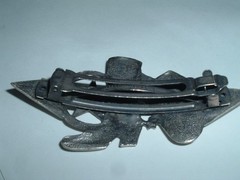 Vintage Southwest Sterling Cowboy Hat Boot Sheriff Star 4″ Hair Barrette