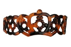 2 PCS French Style Crown Tortoise Headband Flexible with Elastic Band