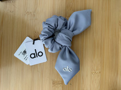 Alo NWT Airlift Rhythm Scrunchie Winter Frost NEW Hair Accessory Retail $48