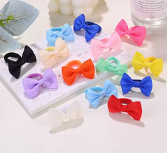 30 pcs Cute Bow Hair Ties Girls Elastic Non-Slip Soft Hair Accessories