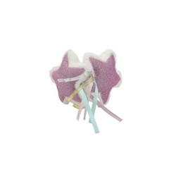 Sparkly Stars 2-Piece Youth Pink Plush Ear Muffs & Gloves Set