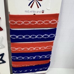 Scunci Patriotic Hair Clip Bundle 4th July Stars Ponytailers New Red White Blue