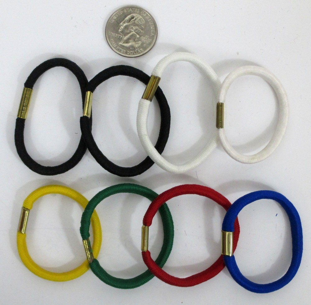 LOT OF 16,48,96 PIECES–6MM THICK 2″ DIA. PONYTAIL HOLDERS METAL PART-#180