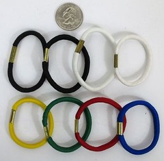 LOT OF 16,48,96 PIECES–6MM THICK 2″ DIA. PONYTAIL HOLDERS METAL PART-#180