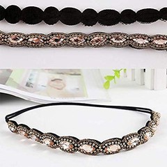 5pcs Hairbands for Women, 5 Rhinestone Beaded Headbands, Head Bands for Women…