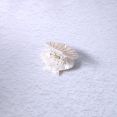 Shell Claw Clip,Acetate Hair Clips,Small 1 Count (Pack of 1), White