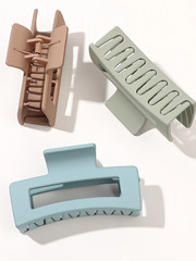 7 Pcs Big Hair Claw Clips 3.4″ Non-Slip Big Square Matte for Women Girls, Strong
