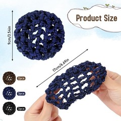 Invisible Knit Mesh Hair Bun Covers & Nets for Ballet Dance – 8 Pieces, 3 Styles