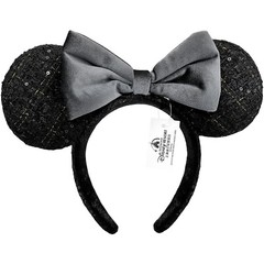 Black Sequin Grey Bow Cute Minnie Mouse Sparkly Disney’s Parks Headbands Ears
