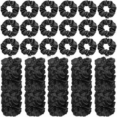80 Pieces Silk Hair Scrunchies Satin Hair Ties Elastic Hair Bands Large Satin…