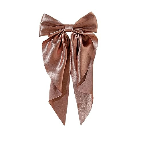 Super Big Bow Hair Clips French Style Soild Color Knotted Bowknot Spring Snap