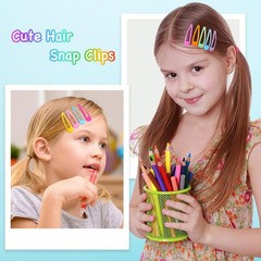 150pcs Hair Clips, 50 Colors Hair Barrettes for Girls, 2 Inch Colorful Snap H…