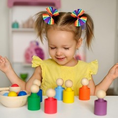 Rainbow Hair Bow Clips Boutique Grosgrain Pride Month Daily Wear Accessories