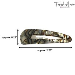 French Amie Clic Clac Large Handmade Celluloid Snap Hair Pins for Women(2 Pcs)