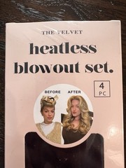 YOSHUYUKI Velvet Heatless Blowout Set 4 PC Hair Curlers In Brown Stronger Hair