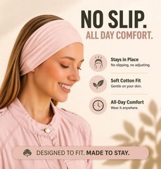Women’s Cotton Head Scarf – Soft Stretch Head Wrap Headband, Breathable Non S…