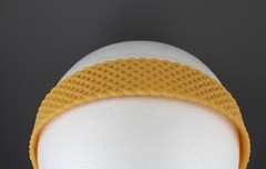 Yellow basketweave plastic head band hair accessory grip teeth 1.25″ wide woven