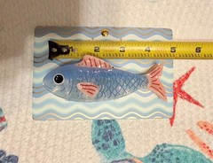 Piper •K Hair Claw Clip BLUE PEACH FISH 5” NEW
