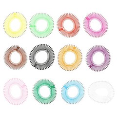12Pcs Assorted Color Spring Hair Comb Headbands for Women – Flexible Circular…