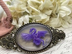 Purple Dragon Viking Celtic Norse Hair Jewelry Medieval Renaissance Festival