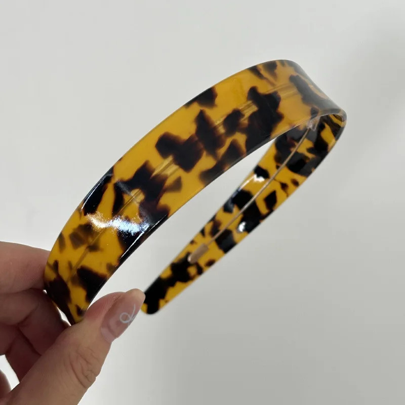 Print Acetate Women Wide Blond Havana Color Match Fashion Hair Headband