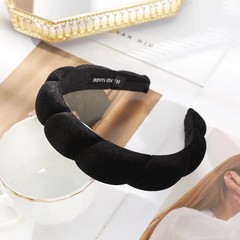 Solid Velvet Women Wavy Braided Retro Cute Wide Twist Casual Hair Headband