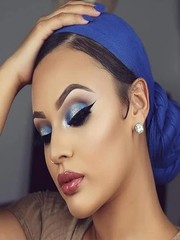 Head Wraps for Black Women Stretch Head 4pcs-black&purple&royal_blue&wine_red