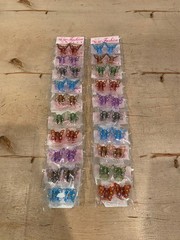 Multicolor Rhinestones Butterfly Tiny Hair Claw – Sz: 0.6″ – 1 pack ( 20 pcs )