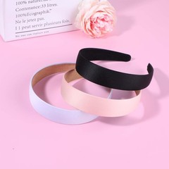 3 PCS Satin Headbands 1.1Inch Wide Hard Hair Bands Non Slip Fashion Plain Hea…