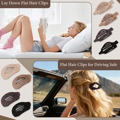 Atoden Flat Hair Clips Large Claw for Thick Medium Thin Neutral Color