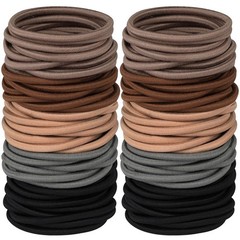 120PCS Multicolor Hair Ties, Large Elastic Bands No Damage Ponytail for All Hair