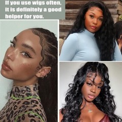 Wig Band Elastic Adjustable Lace Frontal Melt Edge Grip Non Slip 2 Pcs Set New