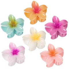 6 Pcs Flower Hair Claw Clips for Women, 1 Count (Pack of 6), Multicolor
