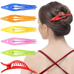 RC ROCHE 6 Pcs Flat French Claw Hair Clips For 1 Count (Pack of 6), Fresh