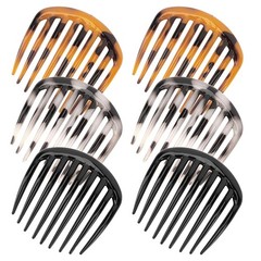 French Hair Side Comb Tortoise Shell Black Hair Styling Hair Combs