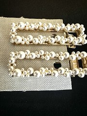 Anthropologie Set Of 2 Pearls Rectangular Hair Clips