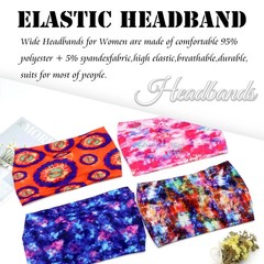 Boho Headbands Wide Knot Hair Band Elastic Turban Head Band Stretch Flowers Prin