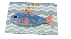 Piper K Hair Claw Clip BLUE PEACH FISH 5” NIP