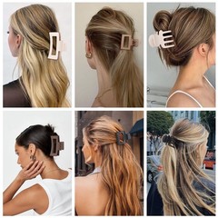 SMKSL 12 Pcs Hair Clips for Women 3 Styles Small 1 Count (Pack of 12), Brown