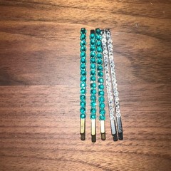 Austrian Crystal Bobby Pin Set‎ 18k Gold Plated & Stainless Steel
